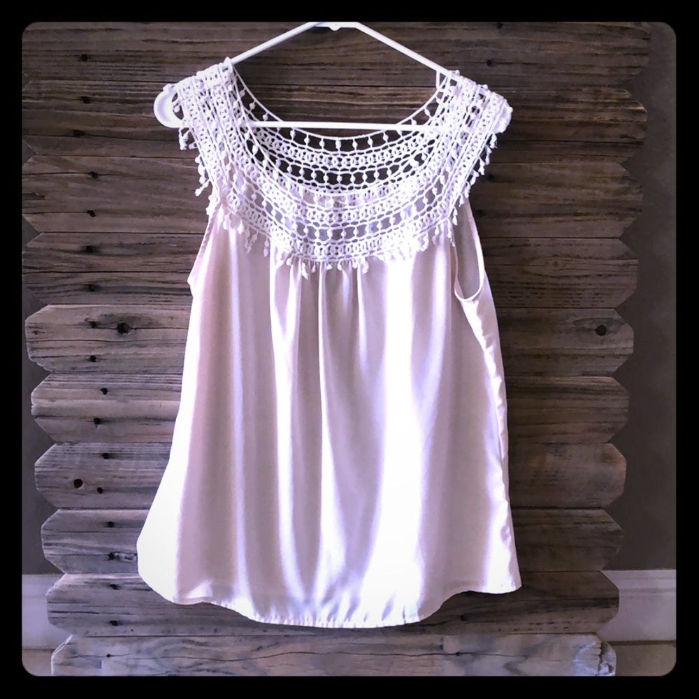 Boho Creme Tank